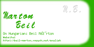 marton beil business card